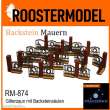 Roostermodel RM-874 - Gitterzaun mit Backsteinsäulen