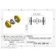 Halling ETH-AXL-080-H0 - Antriebsachse H0, 8mm Vollrad und Lager