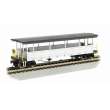 Bachmann 17447 - Painted Unlettered-Silver/Black - Open-Sided Excursion Car (HO)