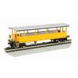 Bachmann 17448 - Painted Unlettered-Silver/Yellow - Open-Sided Excursion Car (HO)