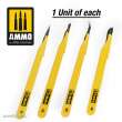 AMMO by MIG Jimenez A.MIG-8696 - Standard Blade Set - 4 pcs. (1 Standard Straight + 1 Curved + 1 Ripper + 1 Curved Large)