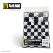 AMMO by MIG Jimenez A.MIG-8784 - Checkered Marble. Round Die-cut for Bases for Wargames - 2 pcs.