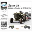 Planet Models 129-MV128 - 1:72 Zetor 25 Military w/Towbar for MiG 15/17s