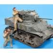 Hobby Fan HF582 - 1:35 U.S. M5A1 Tank Crew & Sandbags- 2 Fig.