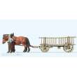 Preiser 30416 - HO Leiterwagen mit Pferd