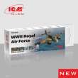 ICM 3018 - Acrylic Paint Set for WWII Royal Air Force 6 x 12 ml