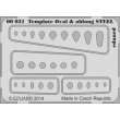 Eduard Accessories 00031 - Template ovals & oblong STEEL for tool