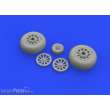 Eduard Accessories 648511 - P-51D wheels diamond tread 2 for Eduard in 1:48