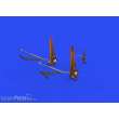 Eduard Accessories 648632 - B-17F undercarriage legs BRONZE 1/48 for HKM in 1:48