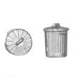 Bachmann 44-522 - Old Style Domestic Dustbins (x10)