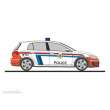 Rietze 53207 - Volkswagen Golf 7 GTI Police (LU), 1:87