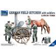 Riich Models RV35045 - German Field Kitchen with Soliders(cook &three German soldiers,food containers in 1:35