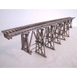 Hack Brücken 55110 - Holzbrücke 60 cm, 2-stufig mit 7 Stützen braun - Typ HO60-B