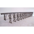 Hack Brücken 55240 - Holzbrücke 120cm, 2-stufig mit 15 Stützen, braun - Typ HO120-B