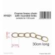 CMK 129-H1021 - 1/35 Coarse brass chain with rounded links - suitable for 1/35 scale