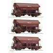 Roco 6600078 - 3-tlg Set: Schwenkdachwagen, CD Cargo