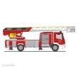 Rietze 71653 - Magirus DLK Atego ´19 FW Illertissen, 1:87