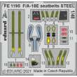 Eduard Accessories FE1195 - F/A-18E seatbelts STEEL 1/48 for MENG in 1:48