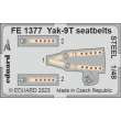 Eduard Accessories FE1377 - 1:48 Yak-9T seatbelts STEEL 1/48 ZVEZDA