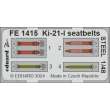 Eduard Accessories FE1415 - 1:48 Ki-21-I seatbelts STEEL 1/48 ICM