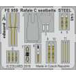 Eduard Accessories FE959 - Rafale C seatbelts STEEL for Revell in 1:48