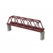 Rokuhan 7297042 - Kastenbrücke 1-gleisig, 220 mm, rot, ohne Gleis