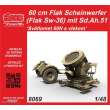 CMK 129-8069 - 60 cm Flak Scheinwerfer (Flak Sw-36) mit Sd.Ah.51 / Sv?tlomet 60N s vlekem 1/48