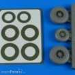 Aires 4858 - 1:48 B-26K Invader wheels & paint masks - early