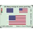 Eduard Accessories 3DL53013 - 1/350 US Navy ensign & union jack flag SPACE 1/200