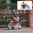 Busch 7861 - Action Set: US Motorrad mit Biker