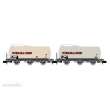 Arnold HN6677 - SNCF, 2-tlg. Set dreiachsiger Kesselwagen, Petroles de l?Ouest, Grau