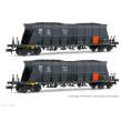 Arnold HN6550 - SNCF, 2-tlg Set 4-achs. Selbstentladewagen Faoos, Kohletransport, Capcol/EDF