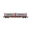 Arnold HN6590 - 4-achsiger Containerwaggon Sgnss, braun, mit 2x 30container Alfred Talke