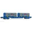 Arnold HN6592 - RENFE, MMC mit 2x 22-Flaktrack-Container Cadfer/Railsider mit grauer Plane