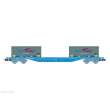 Electrotren HE6063 - RENFE, 4-achs. Containerwagen MMC3 in blauer Lackierung