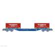 Electrotren HE6064 - RENFE, 4-achs. Containerwagen MMC3 in blauer Lackierung