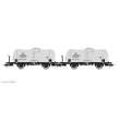 Rivarossi HR6519 - FS, 2-tlg. Set 2-achs. Kesselwagen Md, 27 m3 Kessel, Montecatini