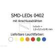 Tams Elektronik 81-50050-02 - SMD-LED, Bauform 0402, mit angelöteten Kupferlackdrähten, kaltweiß