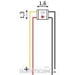 Tams Elektronik 81-59206-02 - DUO-SMD-LEDs, Bauform 0605, mit angelöteten Kupferlackdrähten, kaltweiß-rot