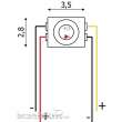 Tams Elektronik 81-59406-02 - DUO-SMD-LEDs, Bauform PLCC4, mit angelöteten Kupferlackdrähten, kaltweiß-rot