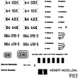 Weinert 9103 - Schiebebild-Beschriftung für BR 64