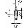 Weinert 9601 - Modul 0,4 Kunststoff-StirnzahnradZähnezahl 12Bohrung 1,53 mm