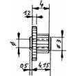 Weinert 9631 - Kunststoff-StufenzahnradZähnezahl 10 bei Modul 0,4 auf 27 bei Modul 0,3Bohrung 2,03 mm