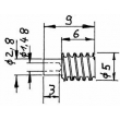 Weinert 96505 - Modul 0,4 Messing-Schnecke5,0 DurchmesserBohrung 1,48 mm