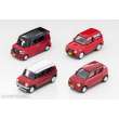 Tomytec 973679 - Car-Collection, 4x Honda/Suzuki, rot