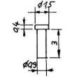 Weinert 9885 - Kunststoffniet, 1 mm Dm.