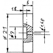 Weinert 9928 - Schwungmasse 21 mm Außendurchmesser