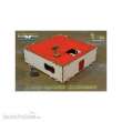 Bandua BAI000048 - Prepainted Modular Building (White & Red)