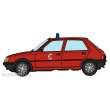 REE Modeles CB-154 - CAR - Peugeot 205 GE - FIREFIGHTER 18