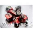 Chessex CHX20633 - Gemini® Mini-Polyhedral Black-Red/gold 7-Die Set